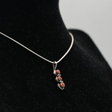 Load image into Gallery viewer, Zuni Sterling Silver Triple-Stone Pendant
