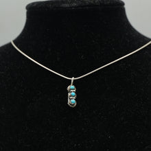 Load image into Gallery viewer, Zuni Sterling Silver Triple-Stone Pendant
