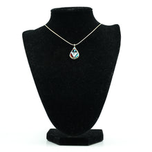Load image into Gallery viewer, Zuni Sterling Silver Mosaic Inlay Teardrop Pendant
