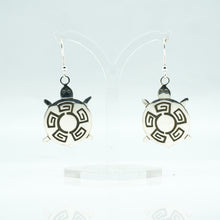 Load image into Gallery viewer, Zuni Sterling Silver Turtle Symbol Earrings
