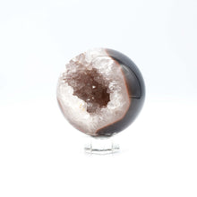 Load image into Gallery viewer, Brown Agate Geode Sphere
