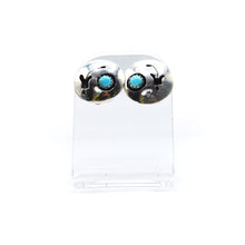 Load image into Gallery viewer, Zuni Turquoise Earrings in 925 Silver
