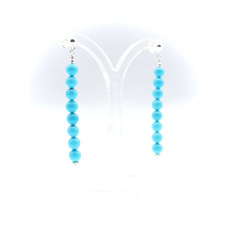 Navajo Turquoise Earrings Sterling Silver