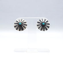 Load image into Gallery viewer, Navajo Turquoise Earrings Sterling Silver
