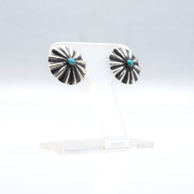 Load image into Gallery viewer, Navajo Turquoise Earrings Sterling Silver
