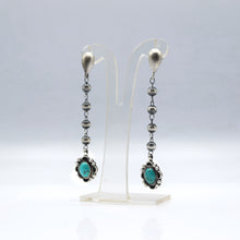 Load image into Gallery viewer, Navajo Turquoise Earrings Sterling Silver
