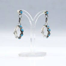 Load image into Gallery viewer, Zuni Earrings with Turquoise – Sterling Silver
