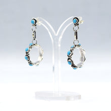 Load image into Gallery viewer, Zuni Earrings with Turquoise – Sterling Silver
