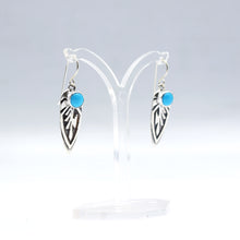 Load image into Gallery viewer, Navajo Turquoise Earrings Sterling Silver
