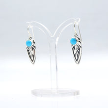 Load image into Gallery viewer, Navajo Turquoise Earrings Sterling Silver

