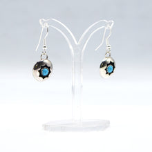 Load image into Gallery viewer, Zuni Hanging Turquoise Earrings – Sterling Silver
