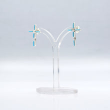 Load image into Gallery viewer, Navajo Sterling Silver Turquoise Crosses Earrings
