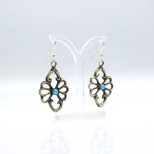 Load image into Gallery viewer, Navajo Turquoise Earrings Sterling Silver
