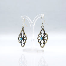 Load image into Gallery viewer, Navajo Turquoise Earrings Sterling Silver
