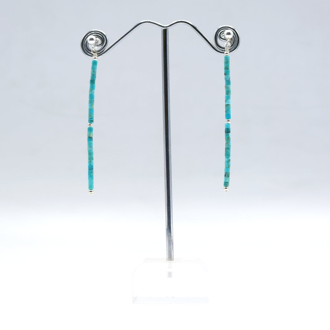 Navajo Turquoise Earrings Sterling Silver
