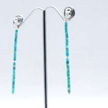 Load image into Gallery viewer, Navajo Turquoise Earrings Sterling Silver
