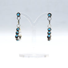 Load image into Gallery viewer, Zuni Earrings with Turquoise – Sterling Silver
