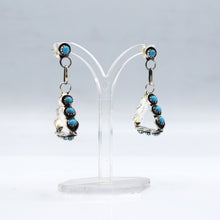 Load image into Gallery viewer, Zuni Earrings with Turquoise – Sterling Silver
