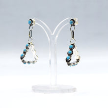 Load image into Gallery viewer, Zuni Earrings with Turquoise – Sterling Silver

