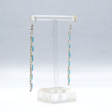 Load image into Gallery viewer, Zuni Hanging Multi-Stone Turquoise Earrings – Sterling Silver
