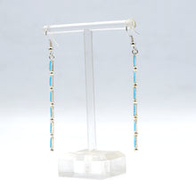 Load image into Gallery viewer, Zuni Hanging Multi-Stone Turquoise Earrings – Sterling Silver
