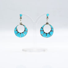 Load image into Gallery viewer, Zuni Turquoise Earrings Sterling Silver
