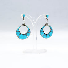 Load image into Gallery viewer, Zuni Turquoise Earrings Sterling Silver
