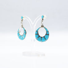 Load image into Gallery viewer, Zuni Turquoise Earrings Sterling Silver
