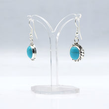 Load image into Gallery viewer, Zuni Hanging Turquoise Earrings – Sterling Silver
