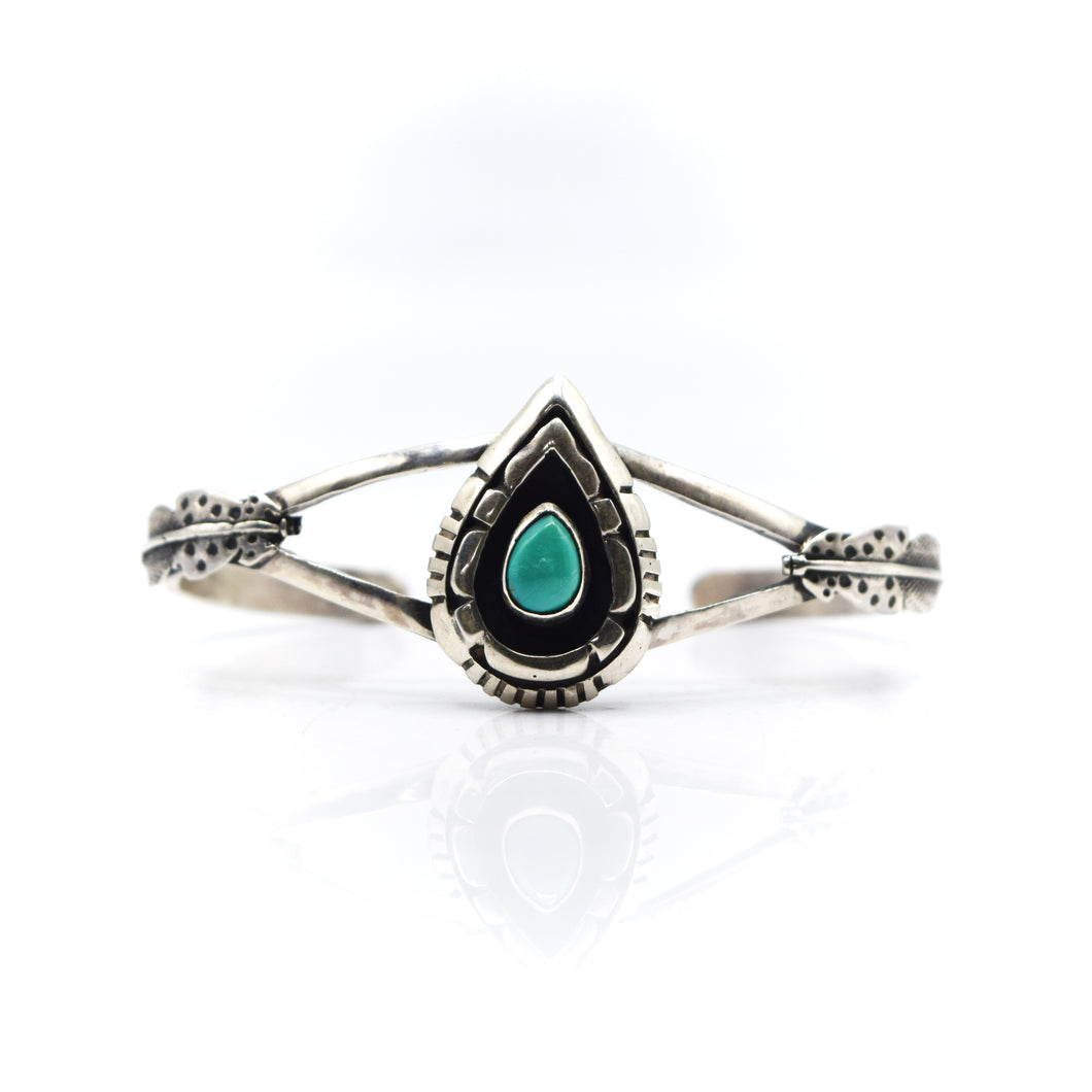 Navajo turquoise Overlay Sterling Silver bracelet