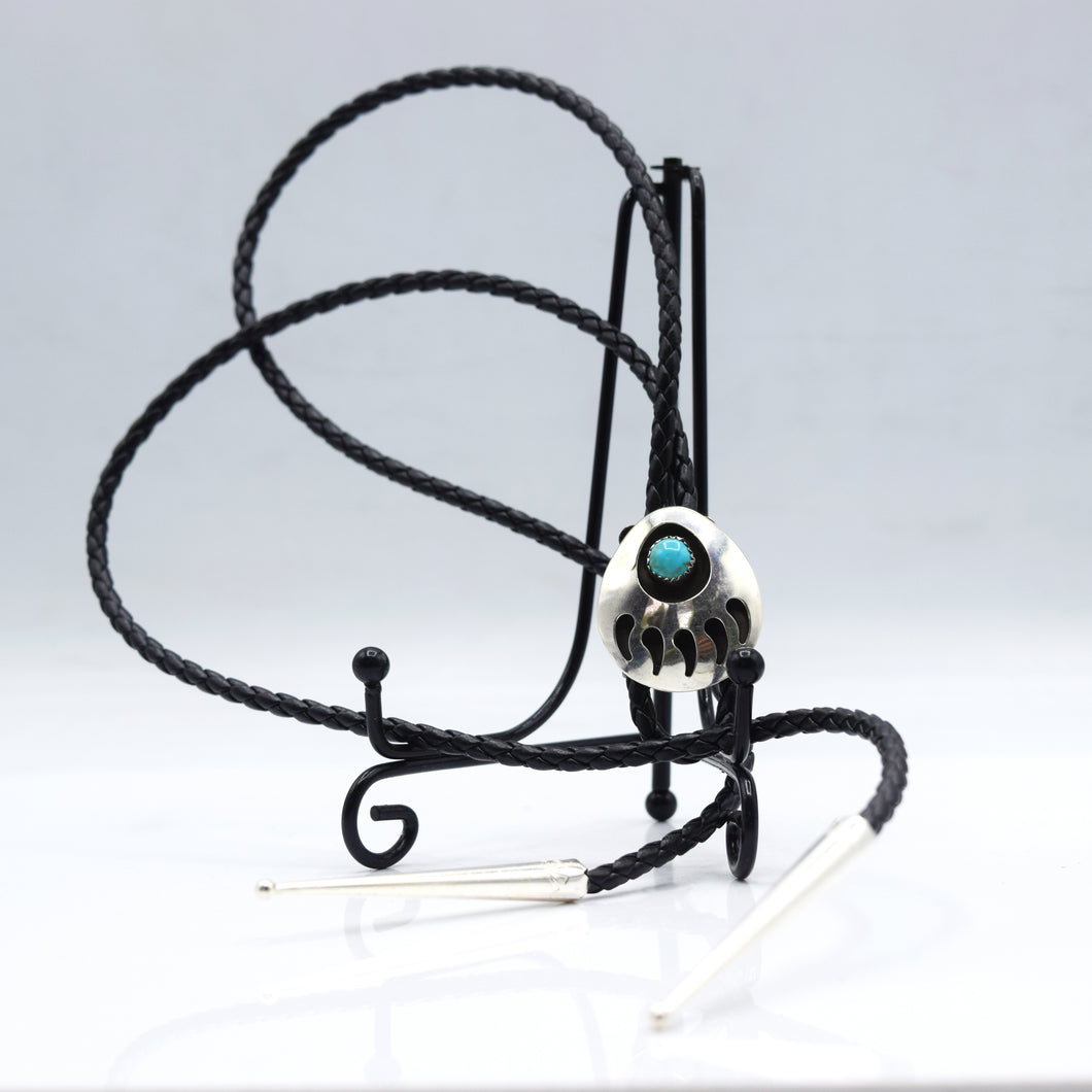 Navajo, Bear Paw Turquoise Bolo Tie