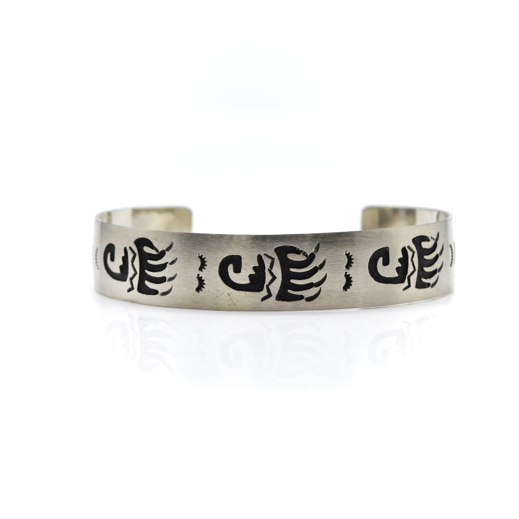 Navajo Bear Paw  Silver Bracelet