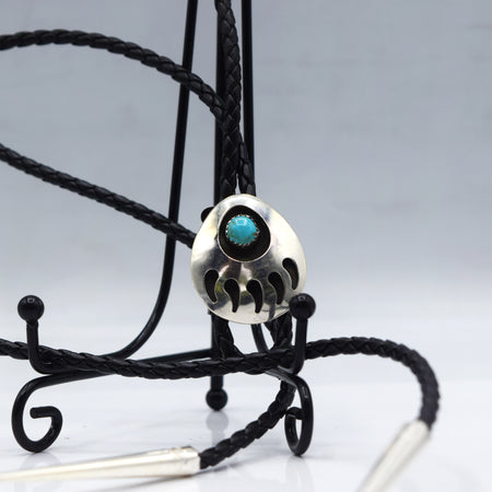 Navajo, Bear Paw Turquoise Bolo Tie