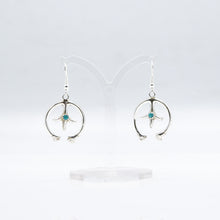 Load image into Gallery viewer, Navajo Turquoise Earrings Sterling Silver
