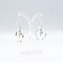 Load image into Gallery viewer, Navajo Turquoise Earrings Sterling Silver

