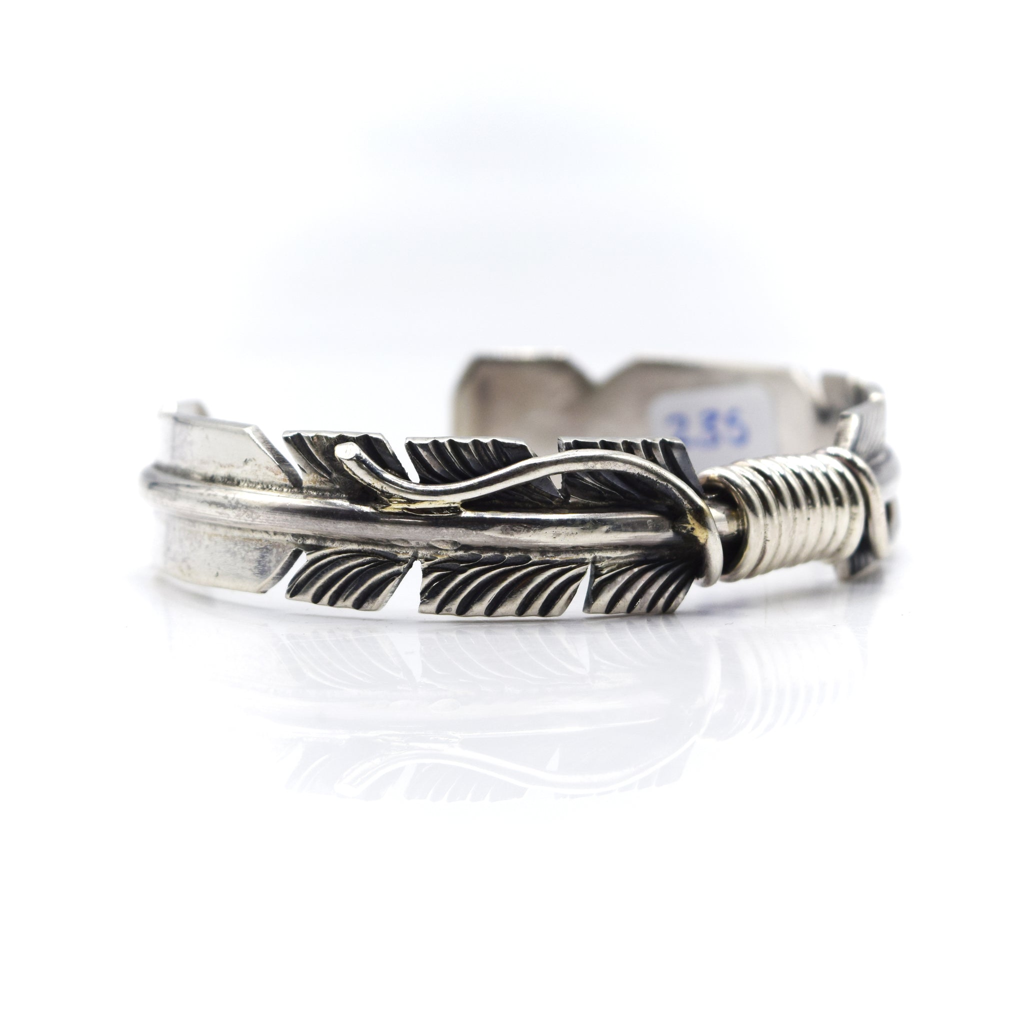 Navajo 925 Silver Feather Bracelet – Two Feathers Brighton