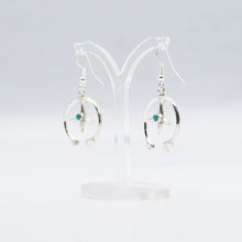 Load image into Gallery viewer, Navajo Turquoise Earrings Sterling Silver
