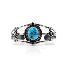 Load image into Gallery viewer, Navajo turquoise Overlay Sterling Silver bracelet

