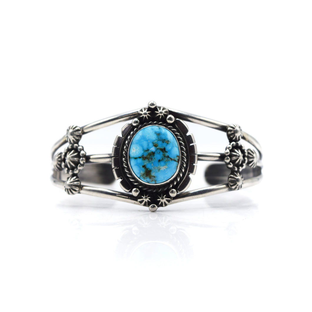 Navajo turquoise Overlay Sterling Silver bracelet