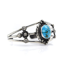 Load image into Gallery viewer, Navajo turquoise Overlay Sterling Silver bracelet
