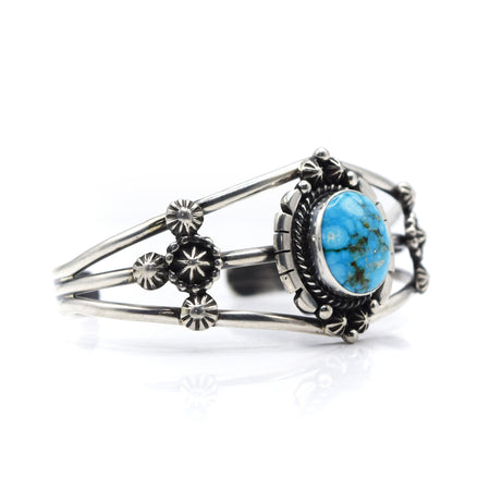 Navajo turquoise Overlay Sterling Silver bracelet