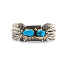 Load image into Gallery viewer, Navajo Multistone turquoise Overlay Sterling Silver bracelet
