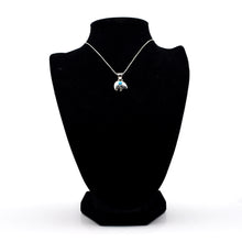 Load image into Gallery viewer, Zuni Bear turquoise Necklace in Sterling Silver
