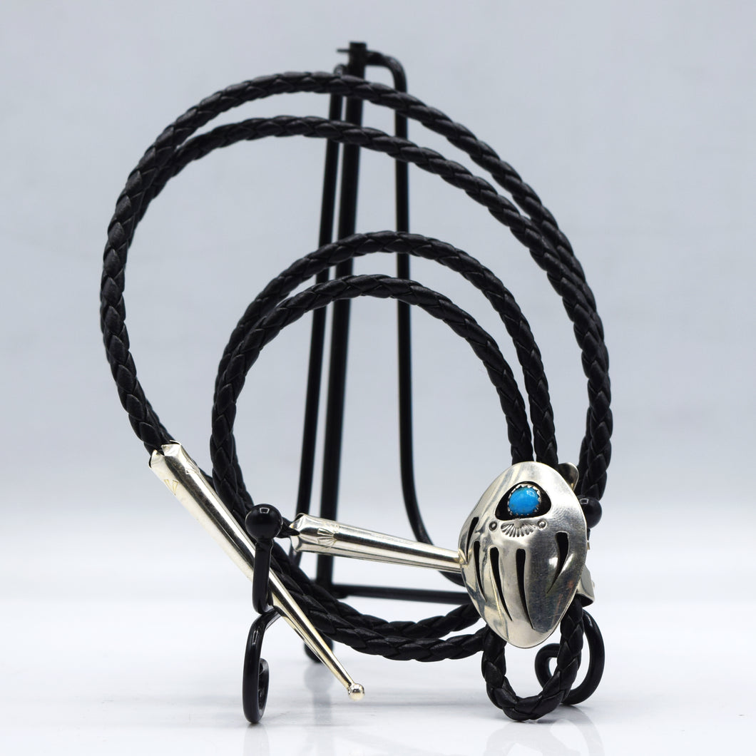 Navajo, Bear Paw Turquoise Bolo Tie