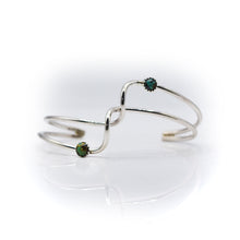 Load image into Gallery viewer, Navajo 925 Silver Multi Stone Turquoise Feather Bracelet
