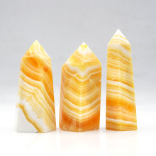 Load image into Gallery viewer, Banded Orange Calcite Towers
