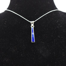 Load image into Gallery viewer, Zuni Channeled Inlay Necklace – Lapis Lazuli in Sterling Silver
