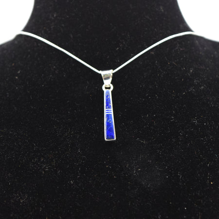 Zuni Channeled Inlay Necklace – Lapis Lazuli in Sterling Silver