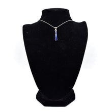 Load image into Gallery viewer, Zuni Channeled Inlay Necklace – Lapis Lazuli in Sterling Silver
