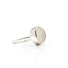 Load image into Gallery viewer, Rainbow Moonstone Ring 925 Silver
